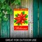 G128 Combo Pack Garden Flag Hanger 14IN & Garden Flag Welcome Red Poinsettia 12x18IN Printed 150D Polyester